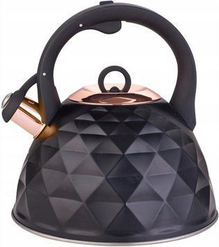 Чайник Kamille Whistling Kettle Black Сrystal 3л з нержавіючої сталі зі свистком (арт. 32329197) фото