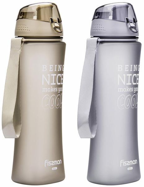Пляшка спортивна Fissman Sport Line 650мл пластикова, сіро-бузкова (арт. 32324687) фото