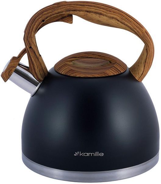 Чайник Kamille Whistling Kettle Black 2.7л з нержавіючої сталі зі свистком (арт. 32323899) фото