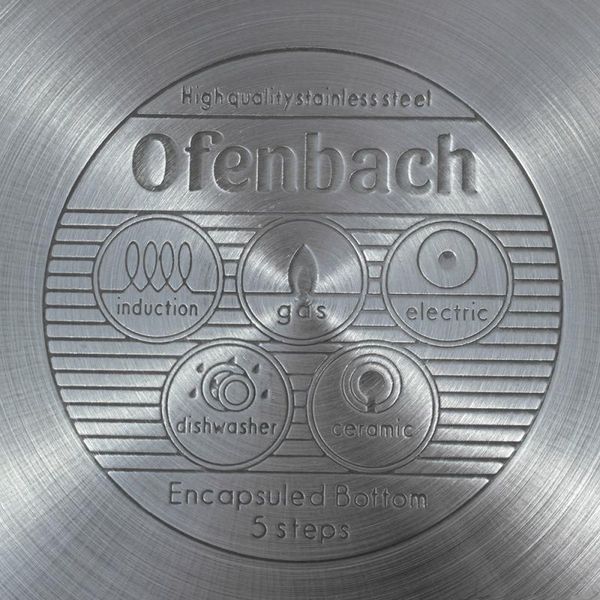 Каструля Ofenbach Casserole з нержавіючої сталі 6л зі скляною кришкою (арт. 32329256) фото