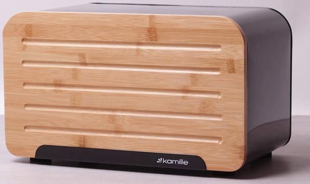 Хлібниця Kamille Breadbasket Steel&Bamboo 35х20см з нержавіючої сталі (арт. 32314478) фото - "RestoMarket" Хлібниця Kamille Breadbasket Steel&Bamboo 35х20см з нержавіючої сталі (арт. 32314478) фото