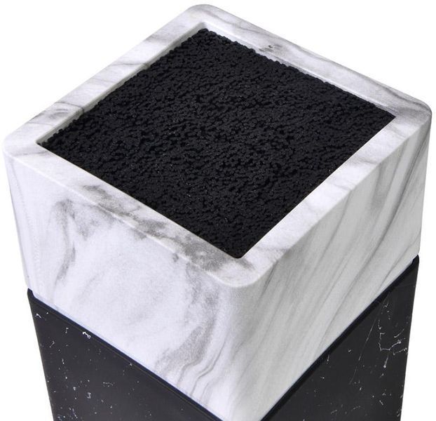 Колода-підставка для ножів Fissman Marble 11х23см, пластик чорно-білий (арт. 32324380) фото