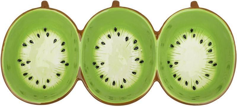 Менажниця керамічна Fruits "Ківі" 31х14см, 3 секції (арт. 32329103) фото