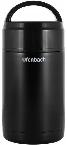 Термос харчовий Ofenbach 1000мл із нержавіючої сталі, чорний (арт. 32329278) фото
