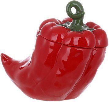 Банка керамічна "Pepper" 1000мл, для сипучих продуктів, Червоний перець (арт. 32327664) фото