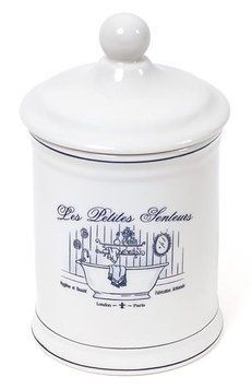 Ємність LE BAIN Silver &Oslash;10.5х18.5см для засобів гігієни, фарфор (арт. 3239660) фото