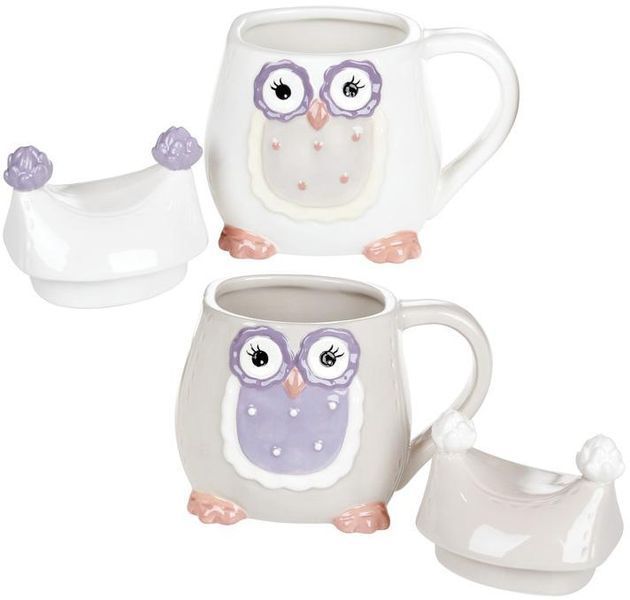 Кружка "Owl Family" 400мл з керамічною кришкою (арт. 32319725) фото