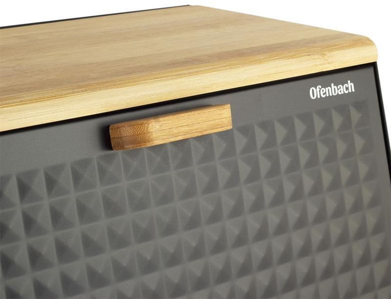 Хлібниця Ofenbach Breadbox 35.5х21.5х19.5см, нержавіюча сталь, чорний (арт. 32324030) фото
