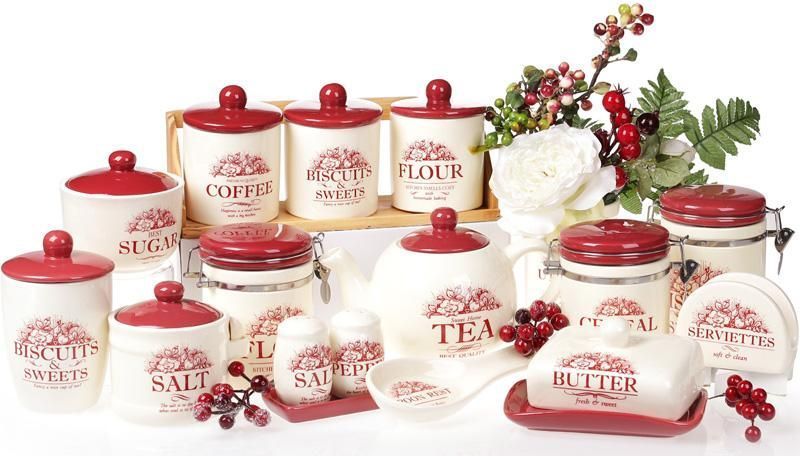 Банка керамічна "Англійська Шипшина FLOUR" 630мл для сипучих продуктів (арт. 32316189) фото