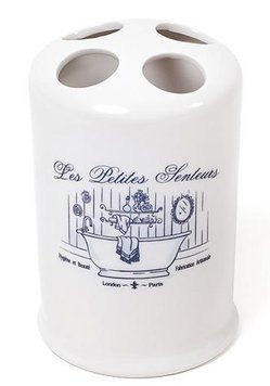 Підставка LE BAIN Silver &Oslash;8.7х13.4см для зубних щіток, фарфор (арт. 3239661) фото