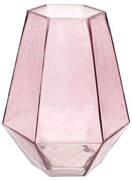 Ваза декоративна Ancient Glass "Вінченцо" 21х17см, скло, рожевий (арт. 32325864) фото