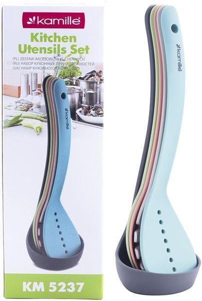 Набір кухонного приладдя Kamille Kitchen Utensils 5 предметів, нейлон (арт. 32324928) фото