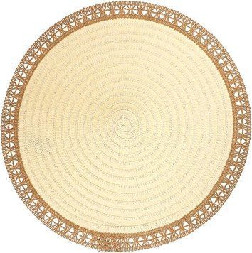 Набір 6 льняних підтарельників "Boho Lace" &Oslash;38см, бежеві (арт. 32330131) фото