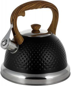 Чайник Kamille Whistling Kettle Black 2.7л з нержавіюча сталь зі свистком (арт. 32326616) фото