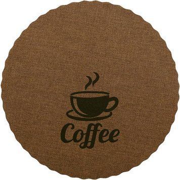 Набір 12 сервірувальних килимків Doily Coffee &Oslash;38см, плейсмат (подтарельники), світло-коричневий (арт. 32328882) фото