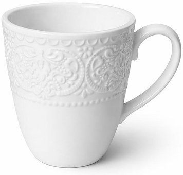 Кухлі порцелянові "Dentelle Blanche" 4 чашки 300мл (арт. 32330198) фото