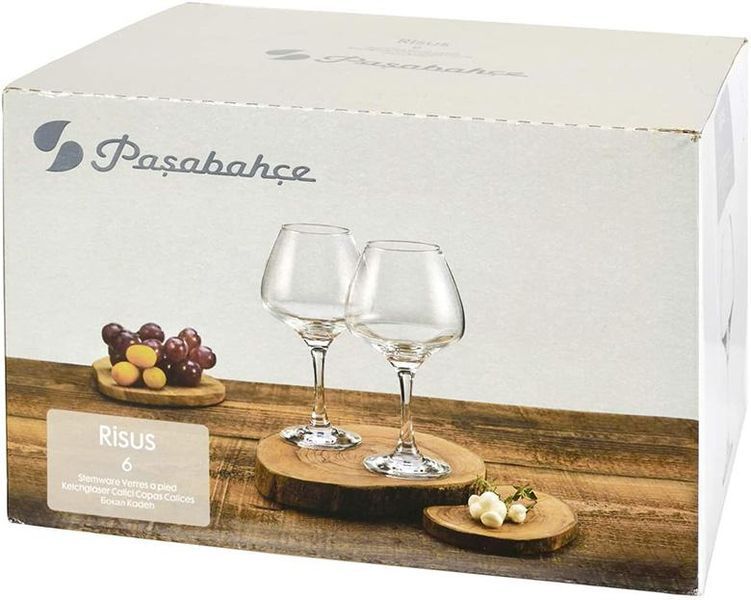 Набір 6 фужерів Pasabahce Risus 390мл, скляні келихи для вина (арт. 32323054) фото