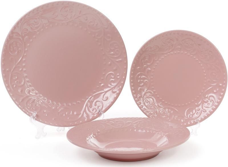 Набір 6 супових тарілок Leeds Ceramics &Oslash;23см, кам'яна кераміка (рожеві) (арт. 32311750) фото