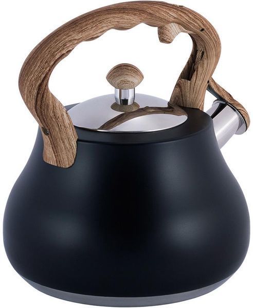 Чайник Kamille Whistling Kettle Black 2.7л з нержавіючої сталі зі свистком (чорний) (арт. 32323900) фото