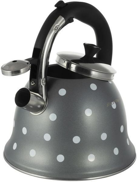 Чайник Kamille Whistling Kettle Grey 2.5л з нержавіючої сталі зі свистком (сірий у горох) (арт. 32326619) фото