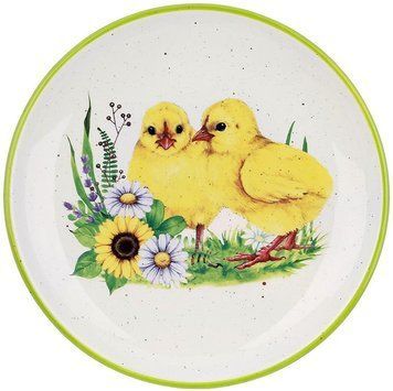 Тарілка сервірувальна "Happy Easter" Курчата &Oslash;20.5см, керамічна (арт. 32328047) фото