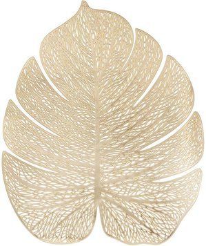Набір 4 сервірувальних килимка Margrese Monstera Gold 32х38см, плейсмат (підтарільники) (арт. 32327361) фото