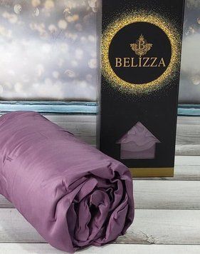 Сатинове простирадло на резинці 180х200см та 2 наволочки 50х70см, Belizza "Mor" (арт. 32327525) фото