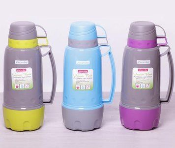 Термос Kamille Glass Pleasure 1800мл дзеркальна колба і 2 чашечки (арт. 3239090) фото