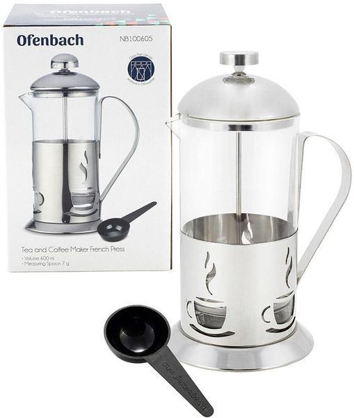 Френч-прес Ofenbach Tea Time 600мл з мірною ложкою (арт. 32324019) фото