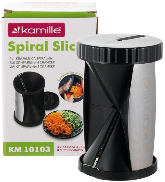 Шинківка спіральна Kamille SpiraLife 11см зі змінними лезами, чорна (арт. 32326854) фото