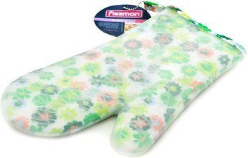 Кухонна рукавиця Fissman Green Flower 32см, бавовна з силіконовим покриттям (арт. 32315902) фото