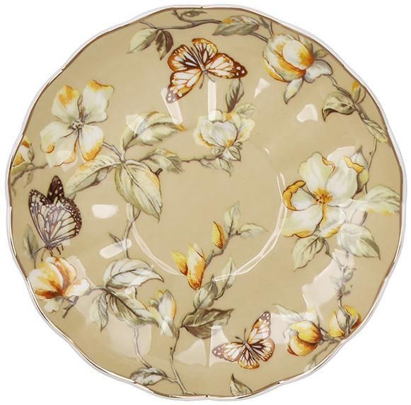 Чайно-кавовий порцеляновий сервіз "Beige Magnolia" 6 чашок 200мл із блюдцями (арт. 32330243) фото