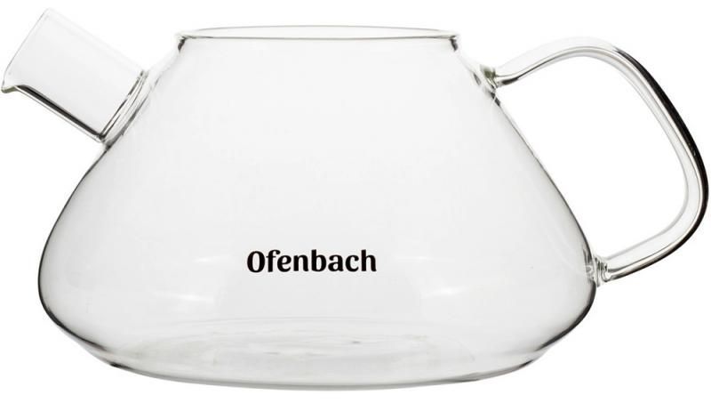 Чайник скляний заварювальний Ofenbach 700мл зі знімним ситечком (0616m) (арт. 32326891) фото