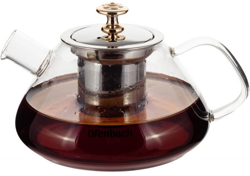 Чайник скляний заварювальний Ofenbach 450мл зі знімним ситечком (0616s) (арт. 32326892) фото