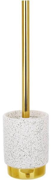Йоржик для туалету з керамічною підставкою "White Granite & Gold" 32см (арт. 32328694) фото - "RestoMarket" Йоржик для туалету з керамічною підставкою "White Granite & Gold" 32см (арт. 32328694) фото