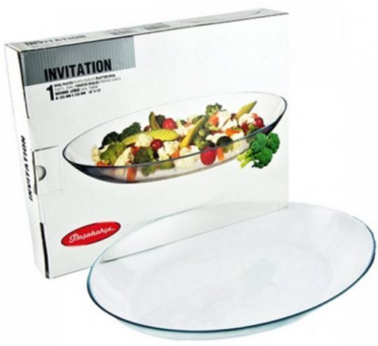 Овальне блюдо Invitation 15х12см скляне, висота 2см (арт. 32327392) фото