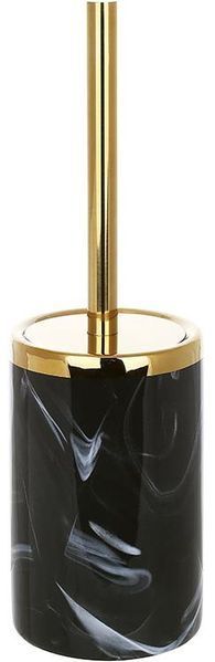 Йоржик для туалету з керамічною підставкою "Black Marble & Gold" 31см (арт. 32328695) фото - "RestoMarket" Йоржик для туалету з керамічною підставкою "Black Marble & Gold" 31см (арт. 32328695) фото