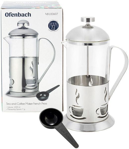 Френч-прес Ofenbach Tea Time 1000мл з мірною ложкою (арт. 32324021) фото