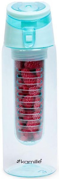 Пляшка для води Kamille Fruit 660мл пластикова з відсіком для фруктів (арт. 32319286) фото