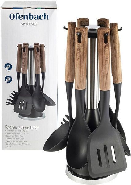 Набір кухонних аксесуарів Ofenbach Blackwood 7 предметів, під дерево (арт. 32323975) фото