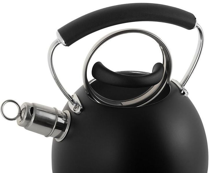 Чайник Ofenbach Magic Kettle 2.5л зі свистком та скляною кришкою, чорний (арт. 32329293) фото