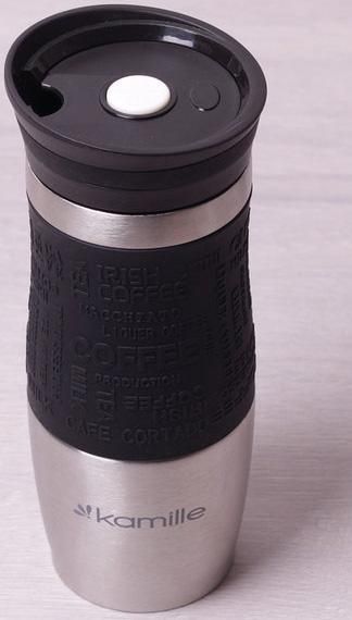 Термокружка Kamille Machiato 380мл з нержавіючої сталі (арт. 32314487) фото
