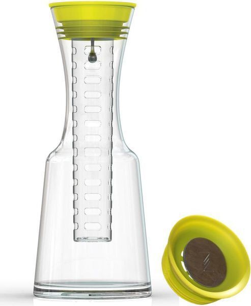Графін ZestGlass 1100мл для лимонаду, вина і освіжаючих фруктово-ягідних напоїв (помаранчева кришка) (арт. 32323046) фото