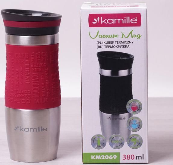 Термокружка Kamille Machiato 380мл з нержавіючої сталі (арт. 32314487) фото