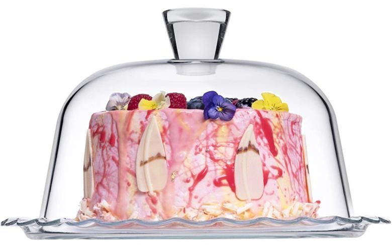 Блюдо Patisserie &Oslash;27см з бортом і зі скляною кришкою-ковпаком (арт. 32325064) фото