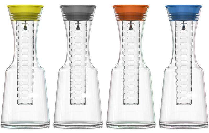 Графін ZestGlass 1100мл для лимонаду, вина і освіжаючих фруктово-ягідних напоїв (помаранчева кришка) (арт. 32323046) фото