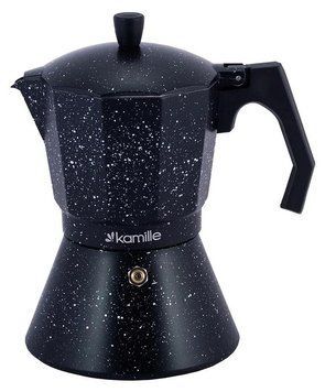 Кавоварка гейзерная Kamille Andel Black 450мл на 9 чашок (арт. 32320905) фото