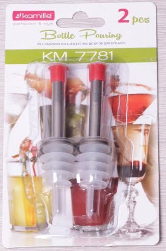 Набір гейзерів для пляшки Kamille Bottle Pouring, 2 дозатора з ковпачками (арт. 32314525) фото