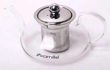 Чайник заварювальний Kamille Ilasade 600мл скляний зі знімним ситечком (арт. 32319359) фото