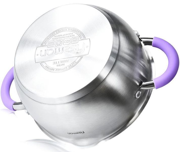 Каструля Fissman Annette 4.7л з нержавіючої сталі з кришкою-друшляком (арт. 32323371) фото